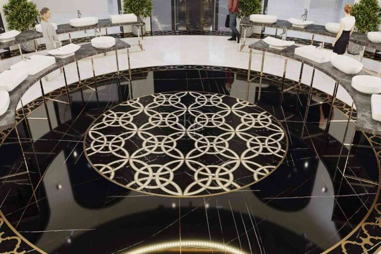 Black-GoldenMarbleInlayFlooring-StoneArtBySKL (1)