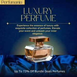 Blue and Gold Modern Illustrative Perfume Store Promotion Instagram Post (1)