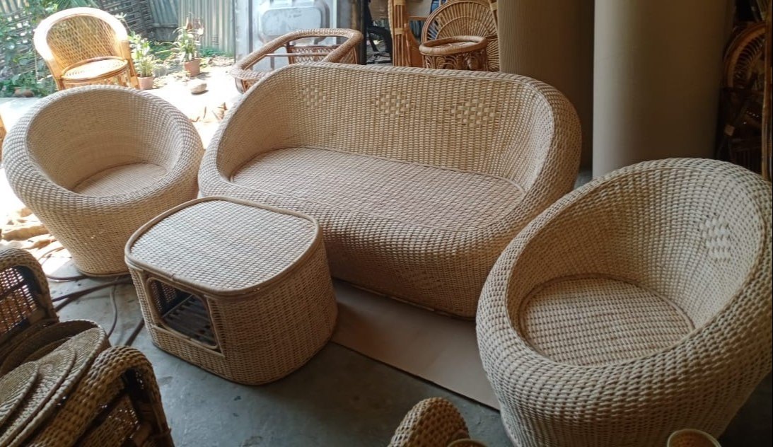 Cane Sofa-Set